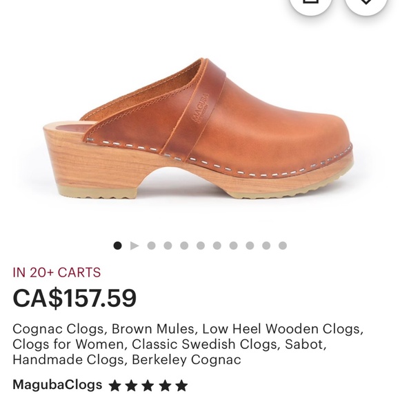 Brand new Maguba cognac leather mule clogs - Picture 2 of 5